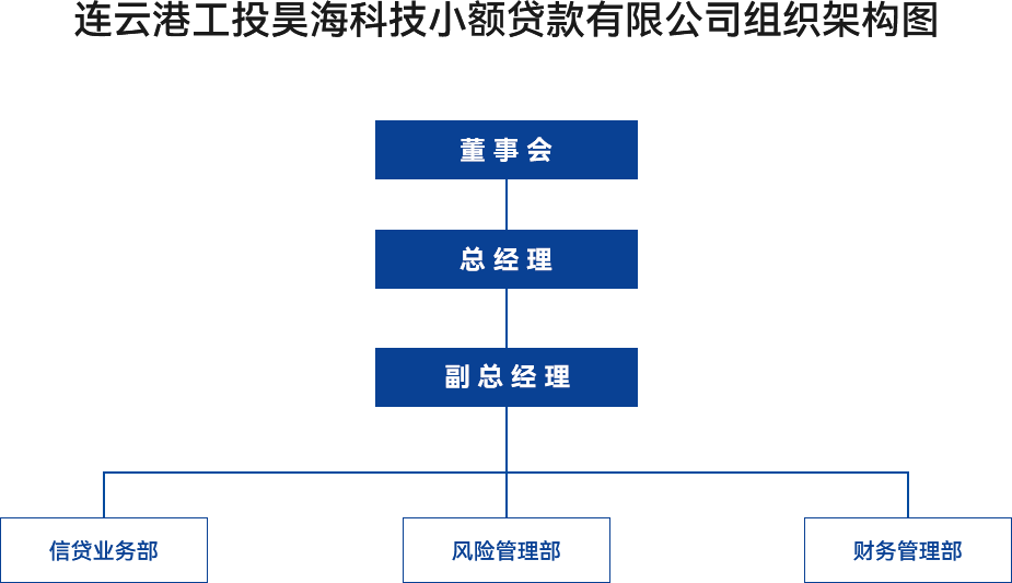 金融板塊-連云港工投昊?？萍夹☆~貸款有限公司組織架構(gòu)圖